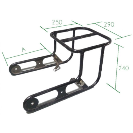 'L' rack - Black - 290mm width, 670mm overall length, 240mm height